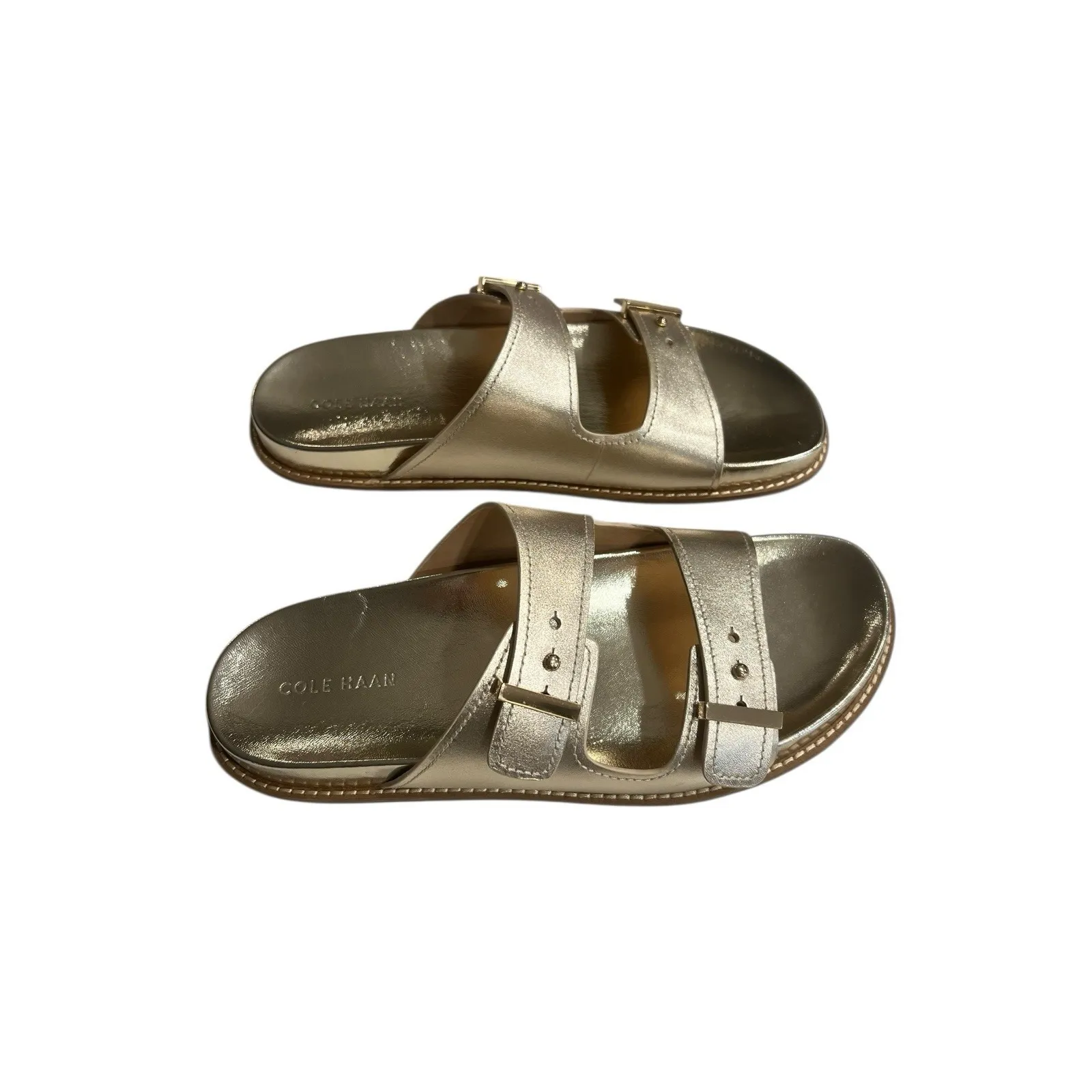 Cole Haan Women's Marisol Footbed Soft Gold Patent Leather Size 10 New - Image 2