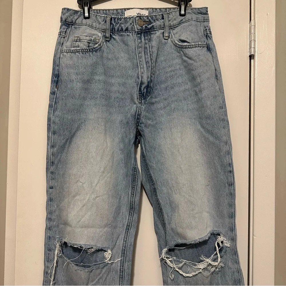 Vervet wide leg distressed light wash denim jeans size 29 - Image 2