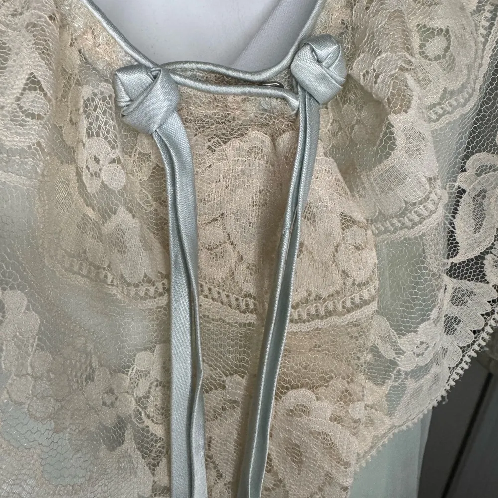 Intimi 1960 Vintage Cream Shapewear Robe with Lace Trim Size L. #158 Size L - Image 3