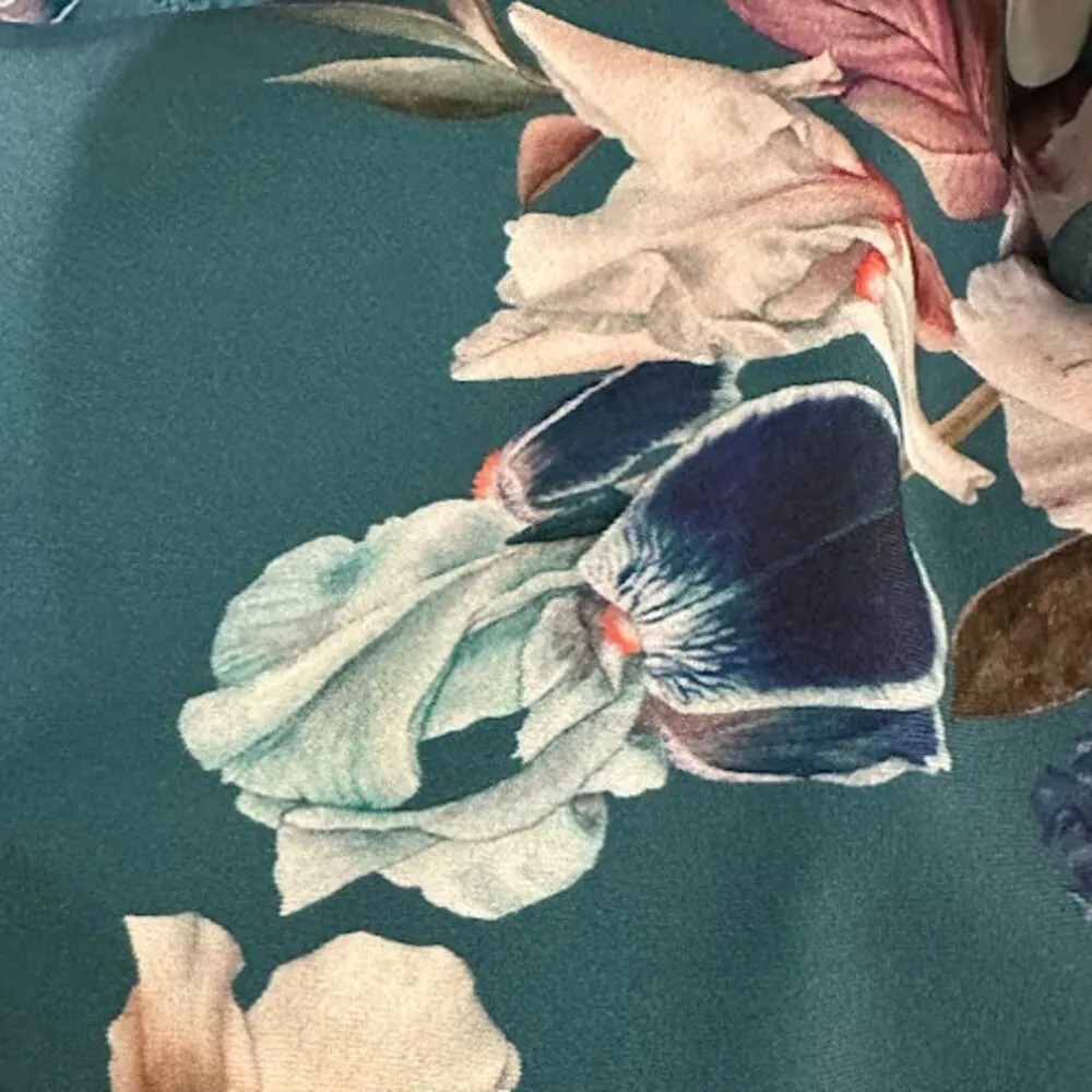 Cupshe Floral Lace Up One Piece Swimsuit Green / Teal Floral Large - Image 7