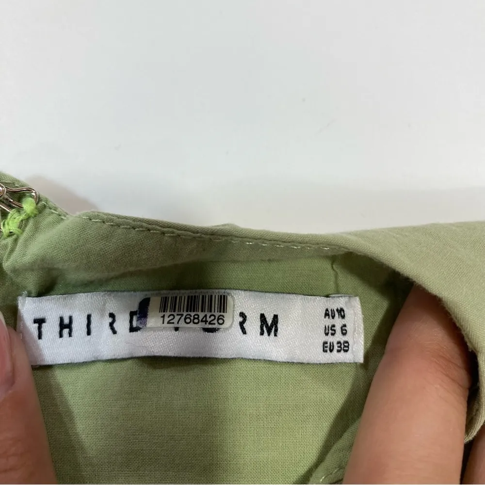 THIRD FORM Drawn Deep lank Maxi Dress Size 6 Green - Image 7