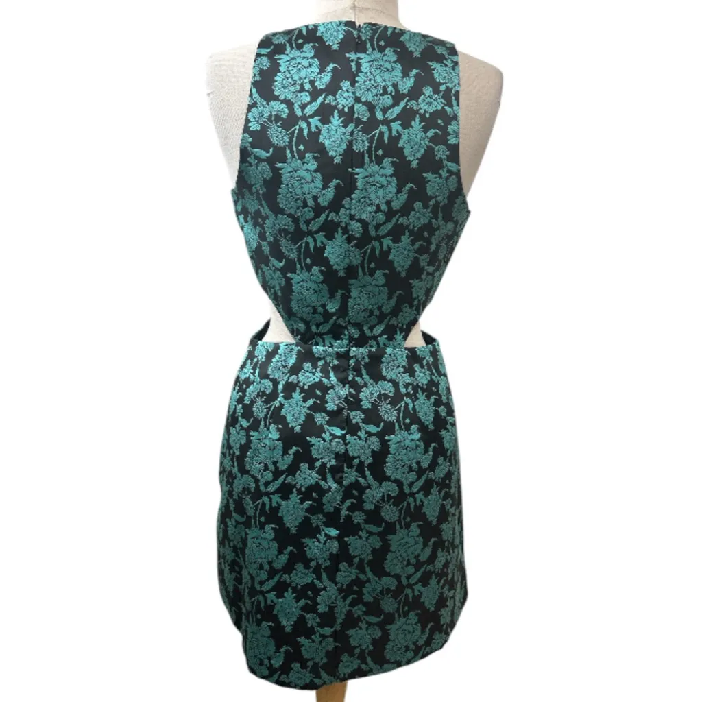 Anthropologie Hutch Floral Jacquard Cut-Out Mini Dress Size 6 Holiday Party NYE - Image 5