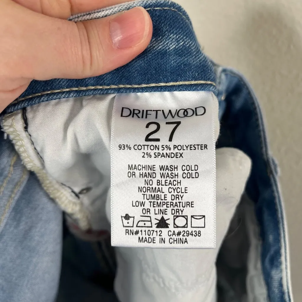 Driftwood Womens Jackie High Rise Slim Leg Embroidered Jeans Size 27 - Image 10