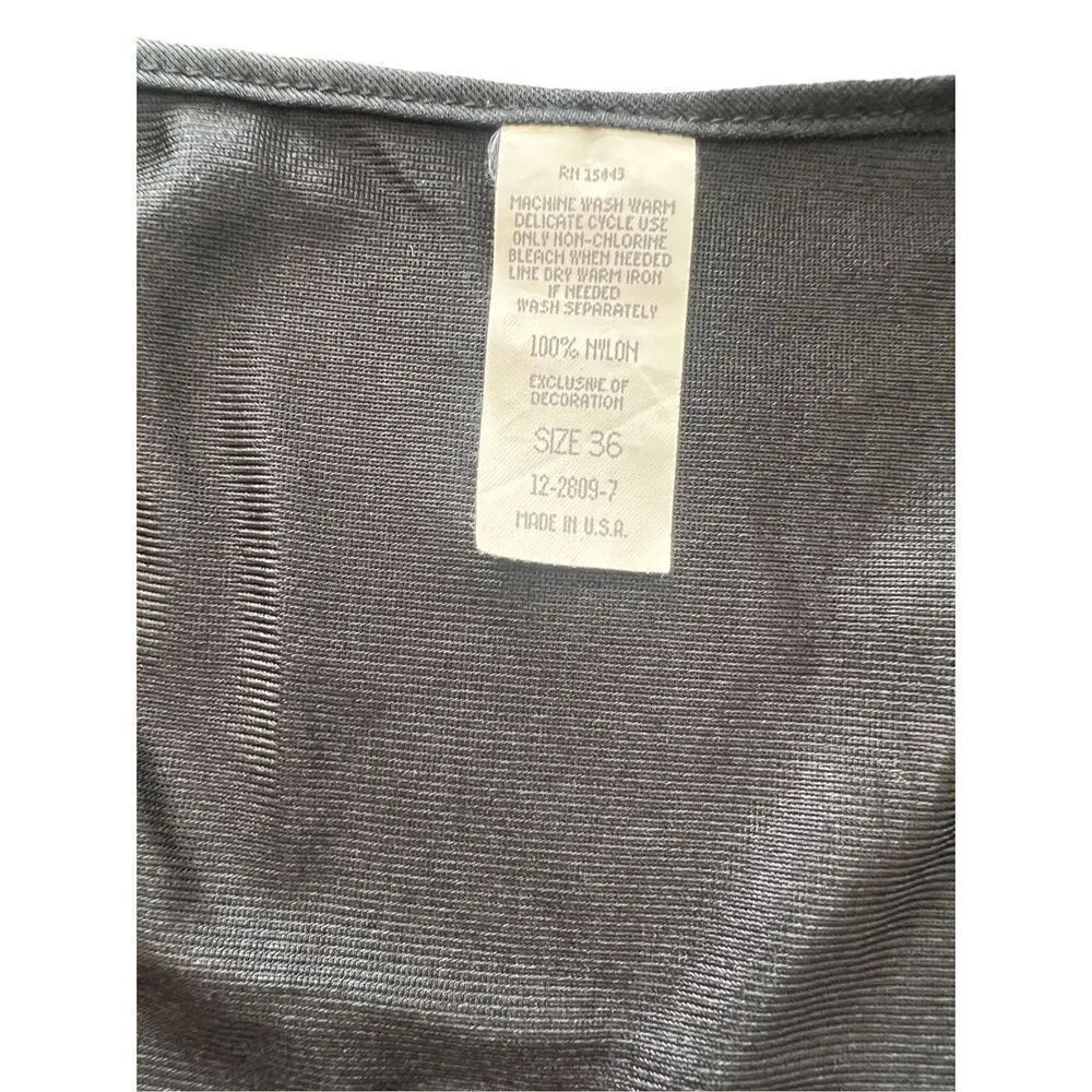 70’s satin slip tank camisole Black Size M - Image 6