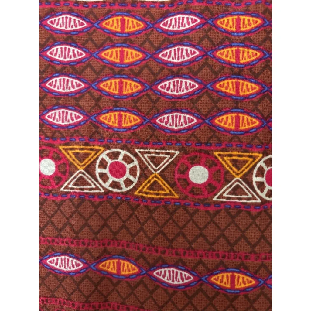 Global Desi Woman's Top Kurta Medium Red Boho Gypsy Slits Tunic Blouse Sheer - Image 9