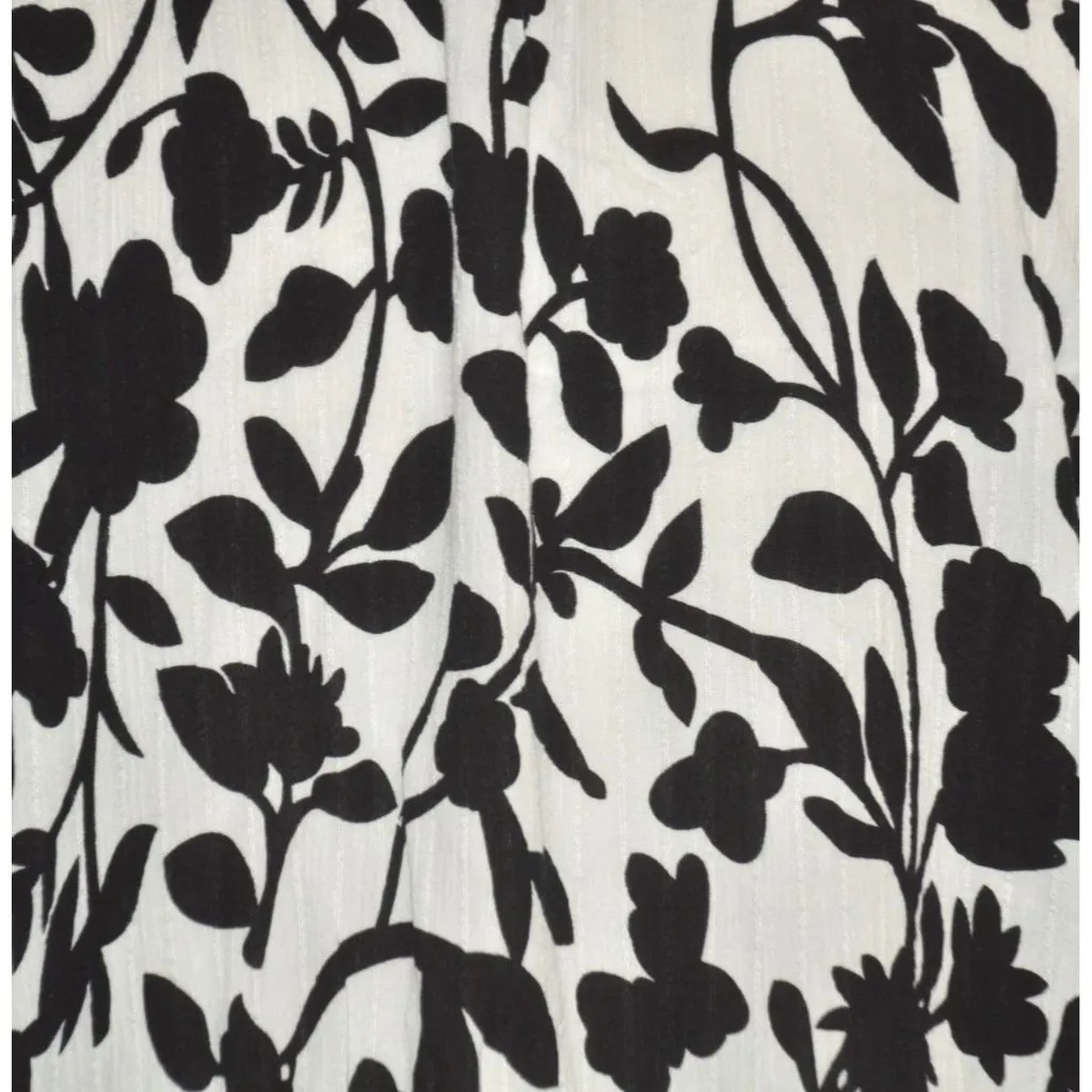 Well Worn Ladies Black & White Floral V-Neck Short Sleeve Blouse Top Size L - Image 7