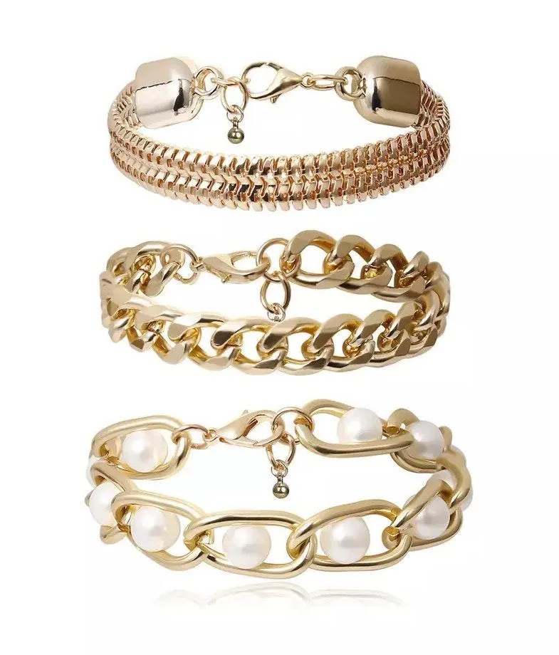 Chunky Bracelet SET Gold - Image 2