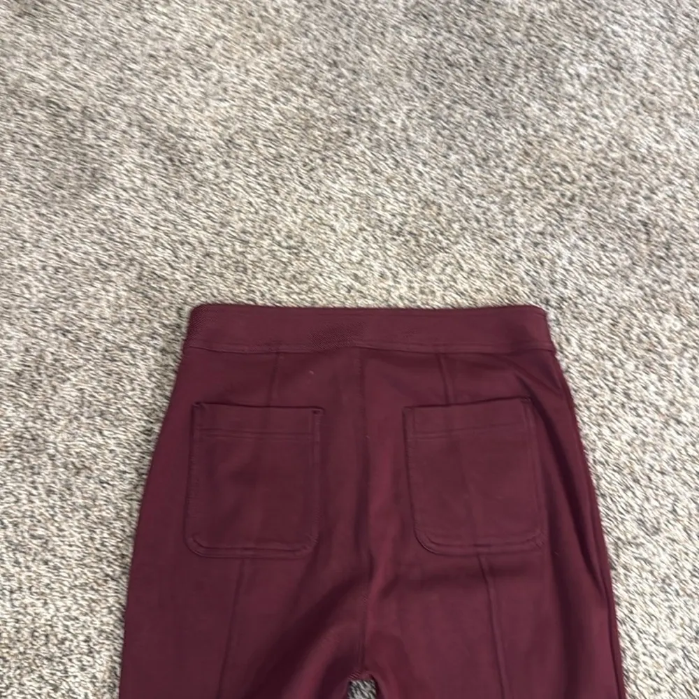 Anthropologie Maeve High Rise Seamed Split Hem Skinny Pants Trousers Plum 6 - Image 8