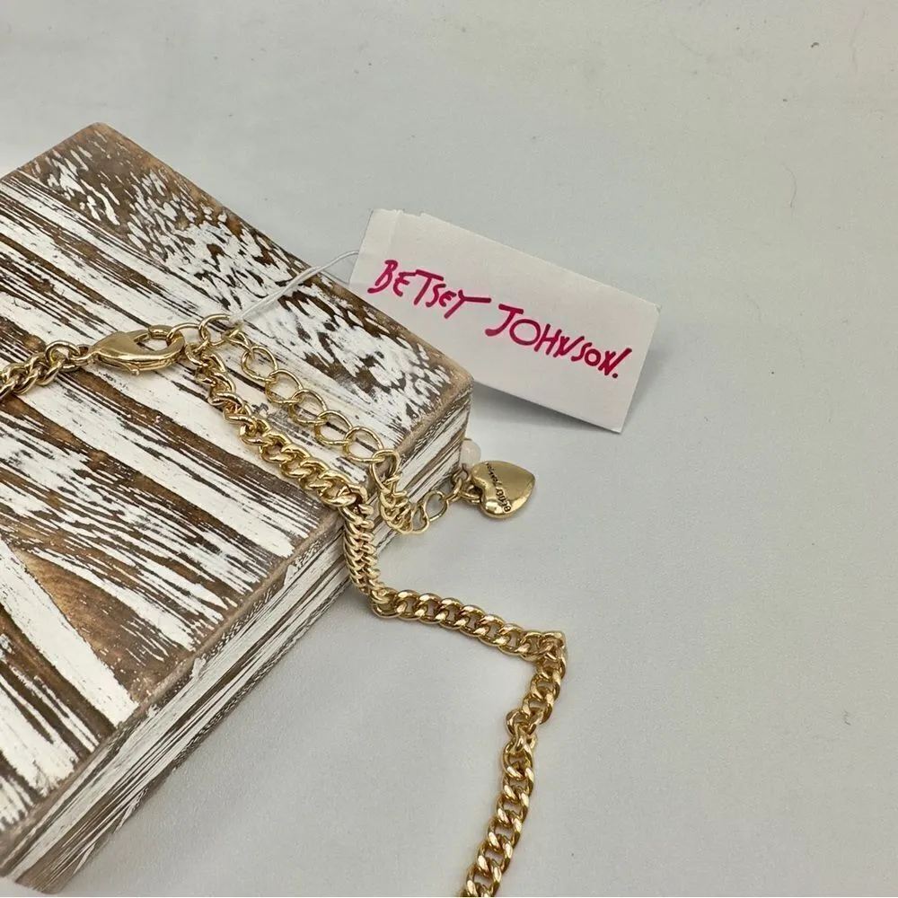 Betsey Johnson Leopard & Crystal Stars Statement Necklace - Image 3