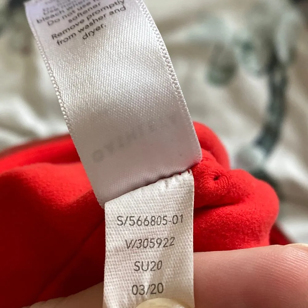 ATHLETA It's A Wrap 7/8 Tight Small Leggings Warm Orange Perforated Powervita - Image 9