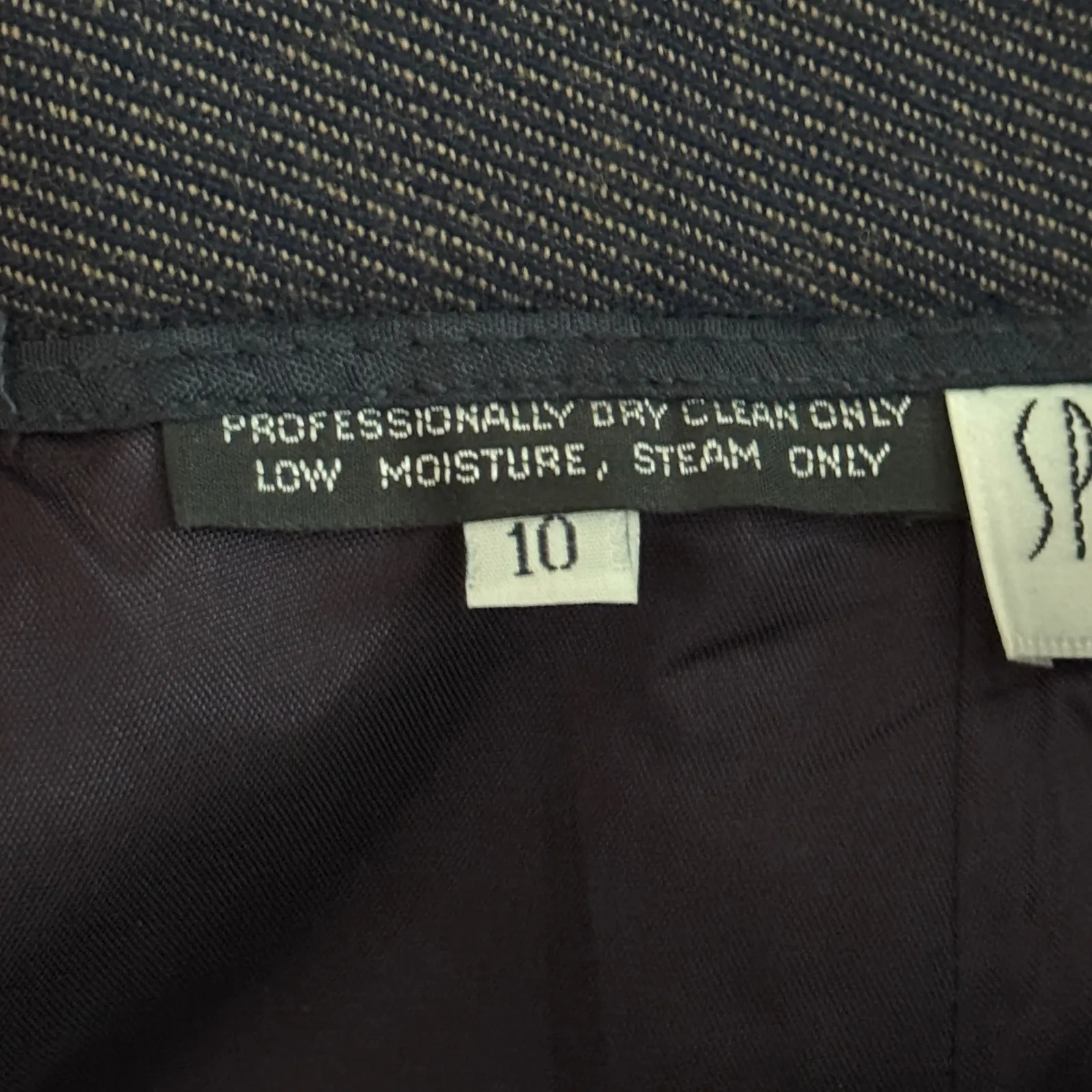 Spitalnick‎ & Co Skirt Herringbone Midi Career Wear Lined Pockets Vintage Size 2 Purple - Image 7