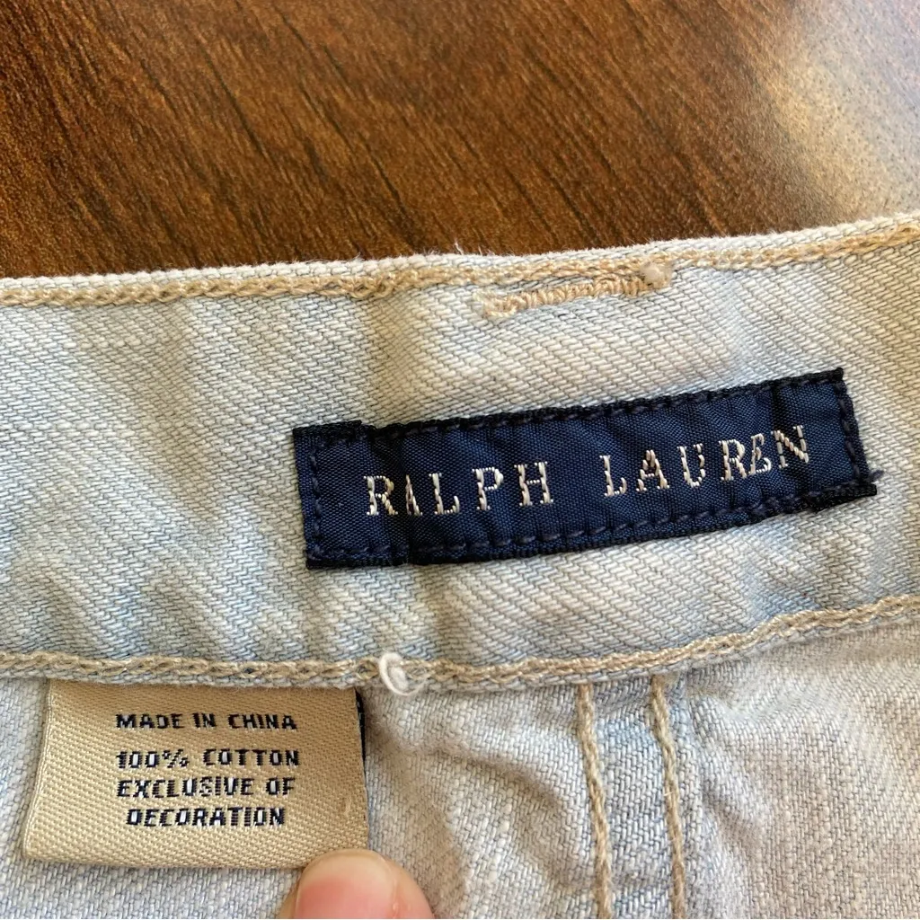 Ralph Lauren Astor Slim Boyfriend Light Wash Mid Rise Straight Jeans - Image 7