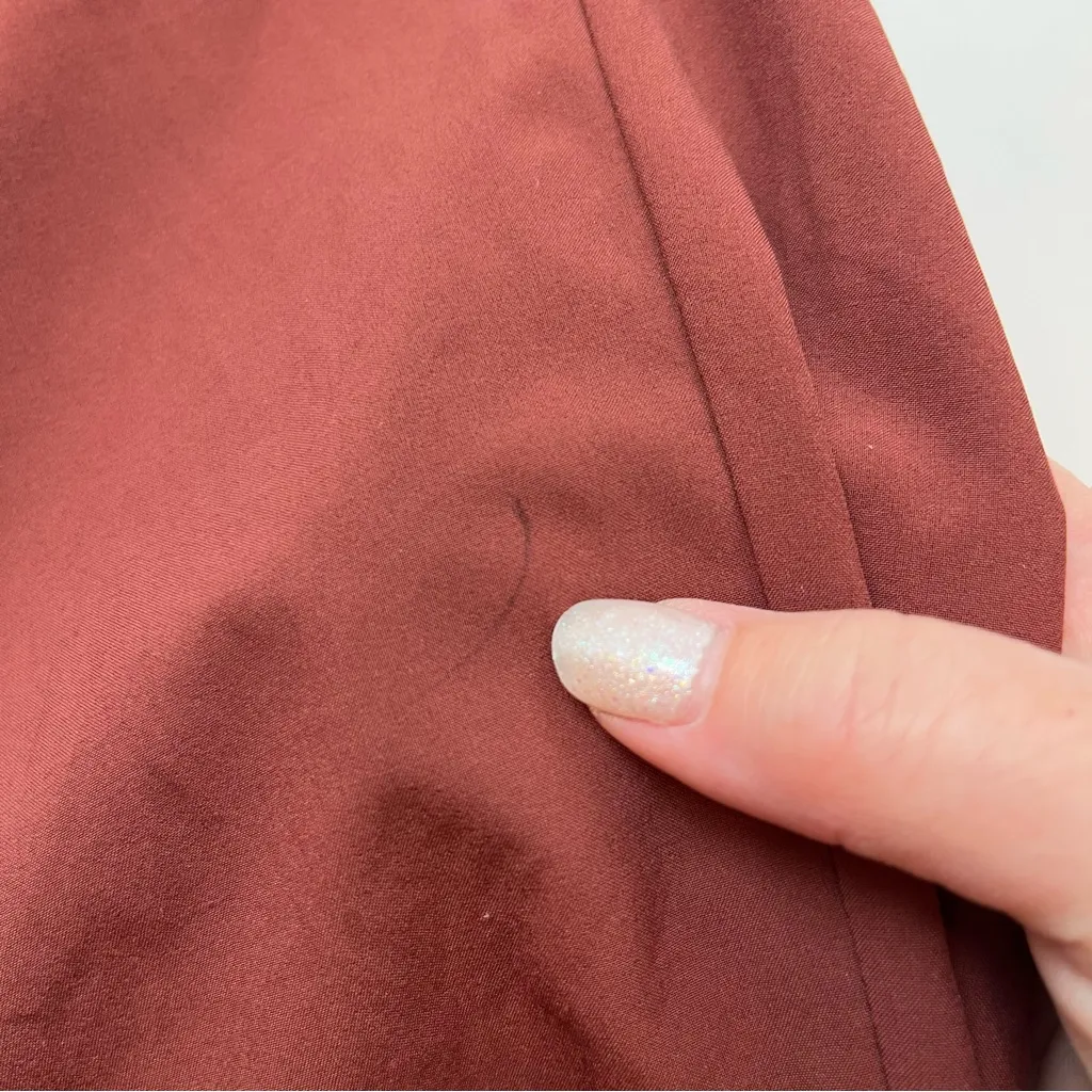 Athleta Womens Skyline Pant Belted Waist Cognac Brown‎ Size 14 Athletic *FLAW - Image 8