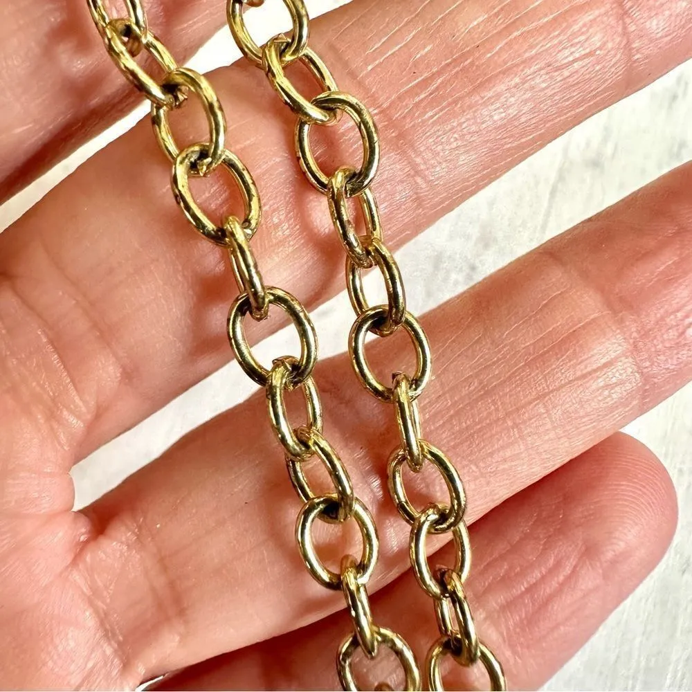 Gold tone blue starfish necklace and earrings set - Image 12