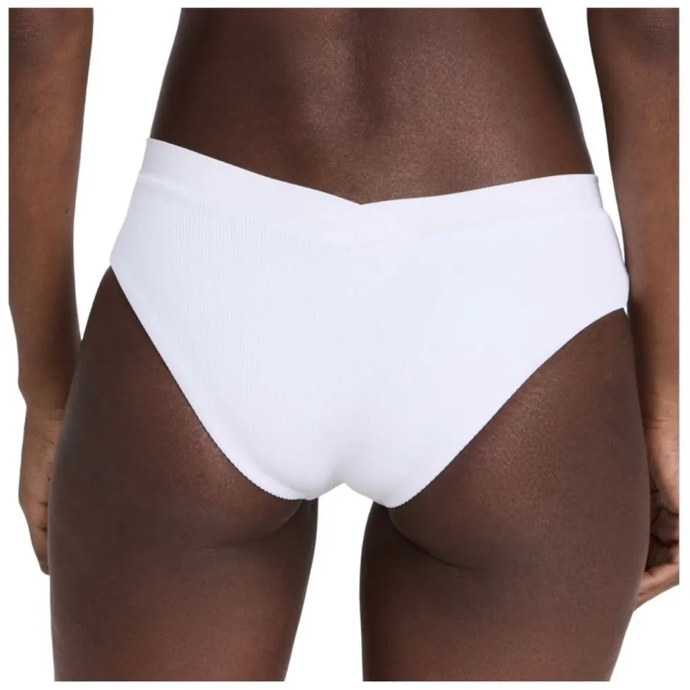 L*Space Pratt White Ribbed Bikini Bottom XL NWT - Image 3