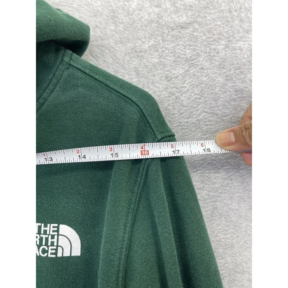 The North Face Adults Hoodie Green Sweater Size Medium Long Sleeve Graphic Print - Image 9