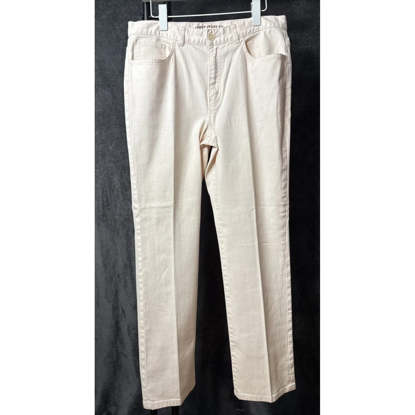 Lauren Jeans Co Jeans Womens 12 Light Pink Denim Straight Leg - Image 2