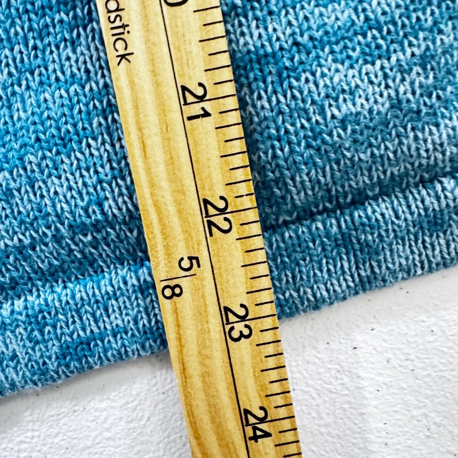 Casual Chic Rue 21 Blue Heathered Knit Short Sleeve babydoll Collared Sweater M Size M - Image 3