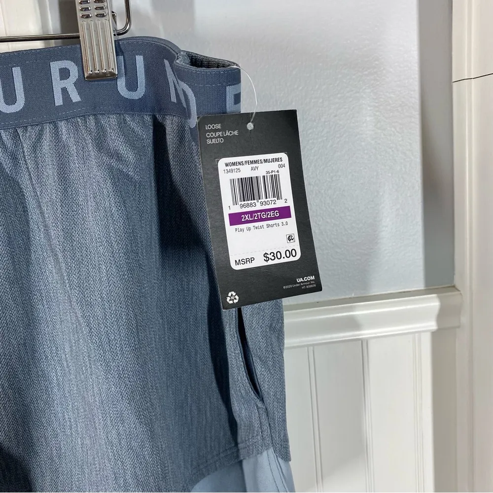 Under Armour Play-Up 3.0 Twist Shorts gray size 2xl women’s nwt new - Image 4