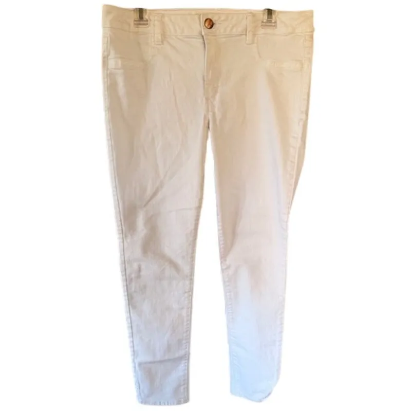 American Eagle Super Super Stretch Jegging Jeans White Women’s Size 14 Regular - Image 2