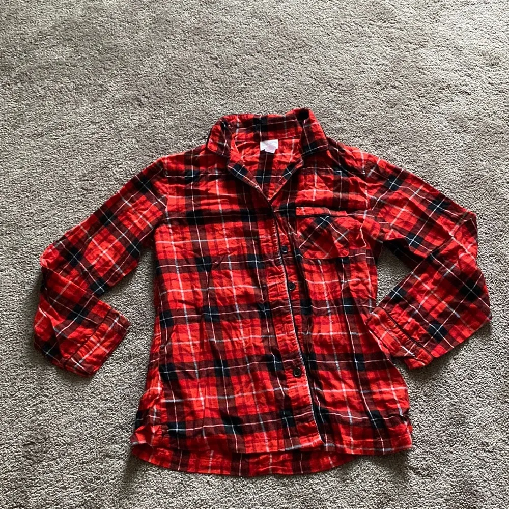Wondershop Plaid Pajama Set SIZE S Red - Image 3