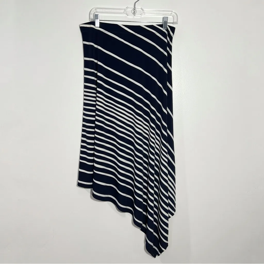 New Chico's Knit Kit Striped Midi Skirt‎ Size Medium Chico's Size 1 - Image 3