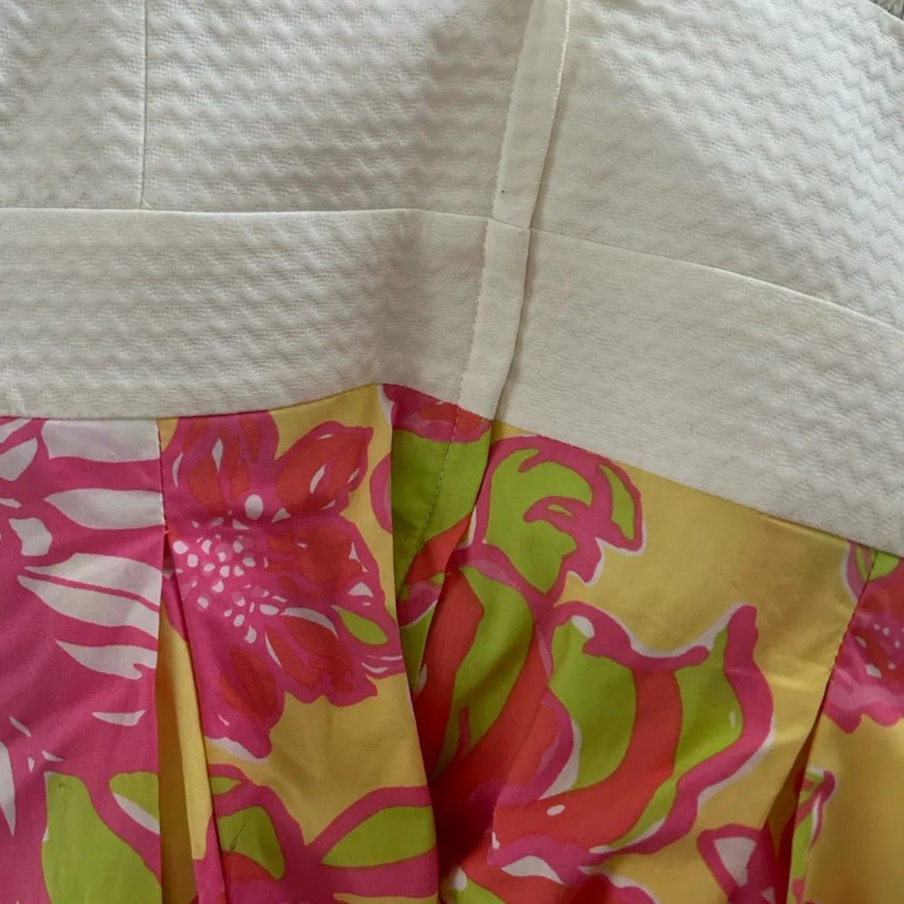 Strapless Lilly Pulitzer “Betsey” Dress with Basketweave Detail on Top - Image 5