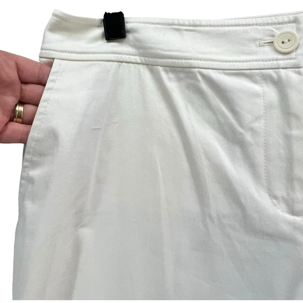 Pendleton Trousers Womens 10 White Stretch Flat Front Straight Leg Pants Coastal - Image 4