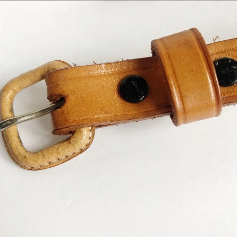 Tooled Leather Belt - Image 3