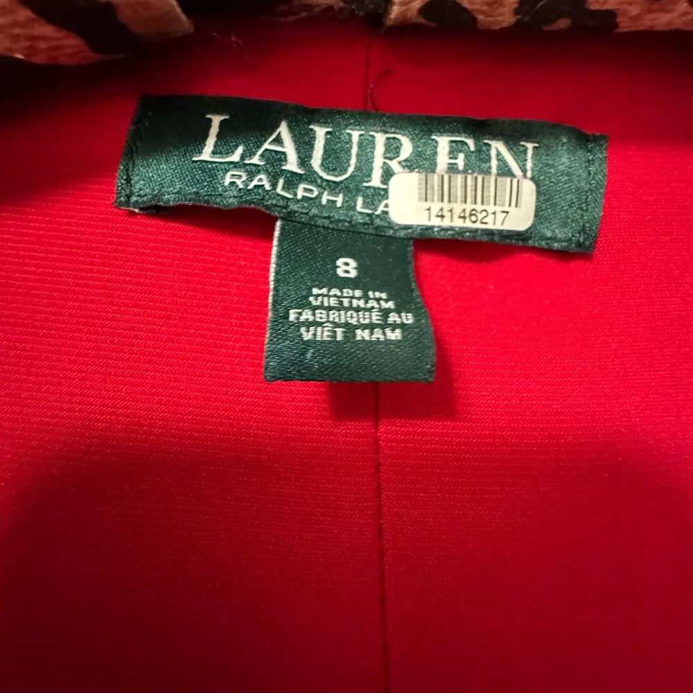 Ralph Lauren Print Red Chain Print Jersey Surplice Dress Size US 8 - Image 7