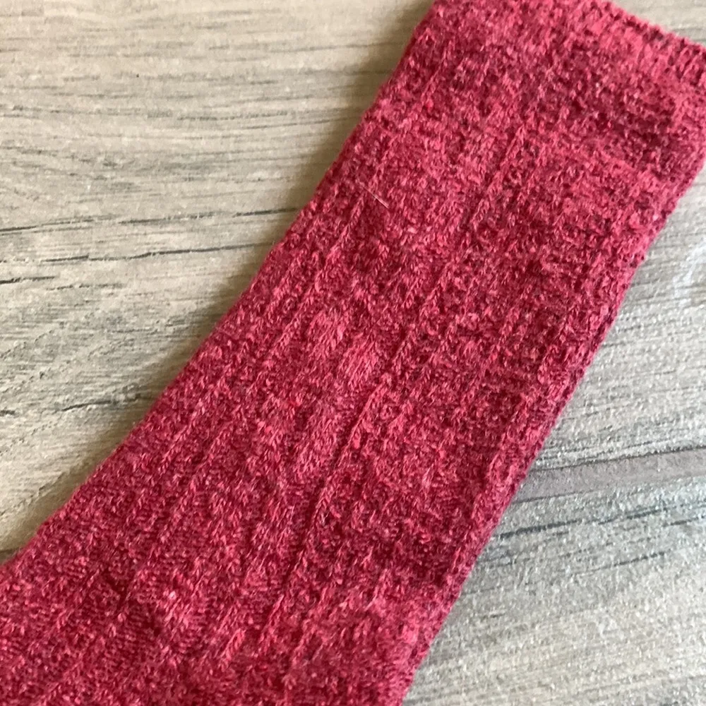Burgundy crew socks - Image 6