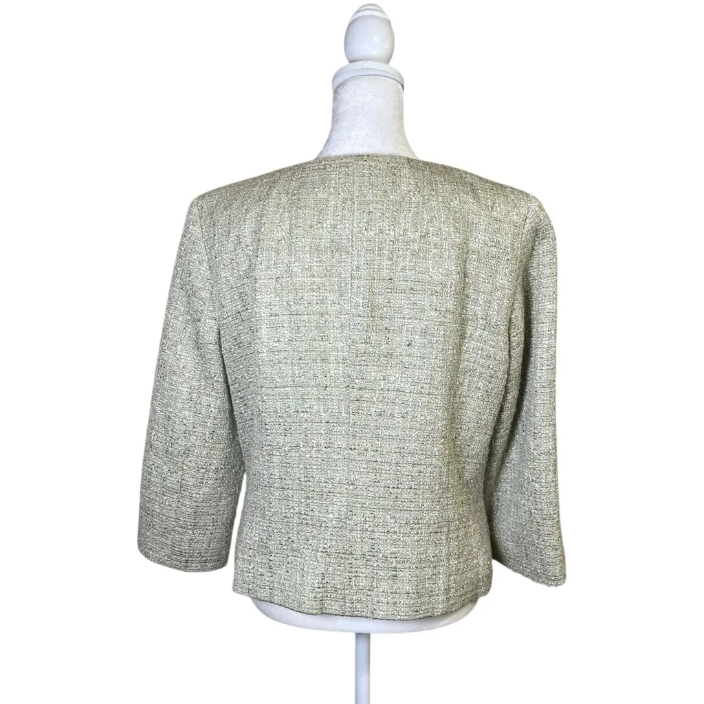 VTG Green Tweed Topper Jacket Blazer Open - Image 12