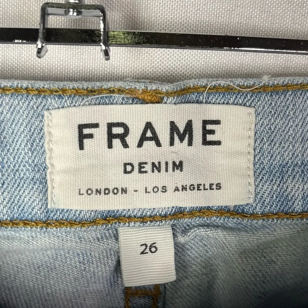 Frame Le Skinny De Jeanne Distressed Light Wash Skinny Jeans 26 - Image 7