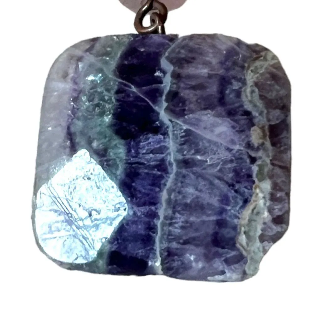 Gemstone Statement Necklace Set Blue - Image 9