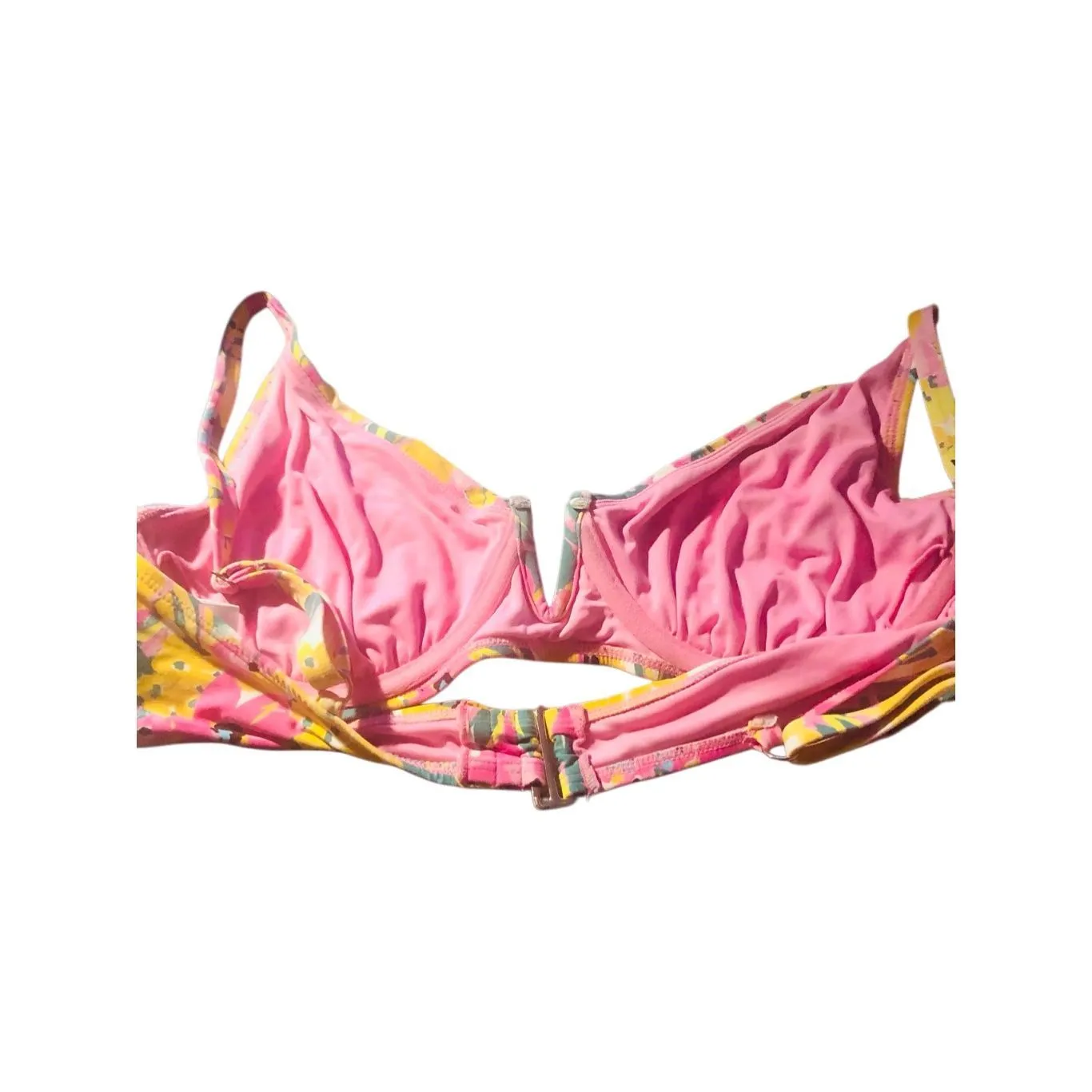 Anne Cole Women's V Wire Floral Elongated Underwire Bikini Swim Top size L - Image 5