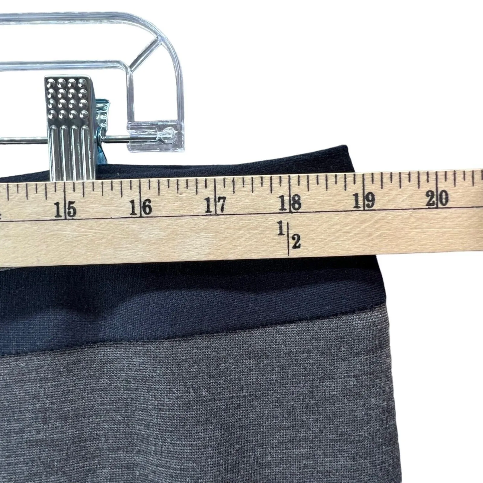 Lane Bryant Womens Pants Gray Comfort Stretch Zipper Detail Career Size 16 - Image 4