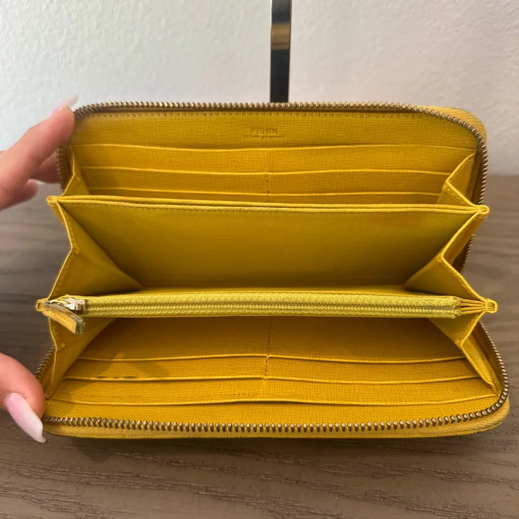 Fendi Zucca Coated Canvas Zippy Long Wallet - Image 5