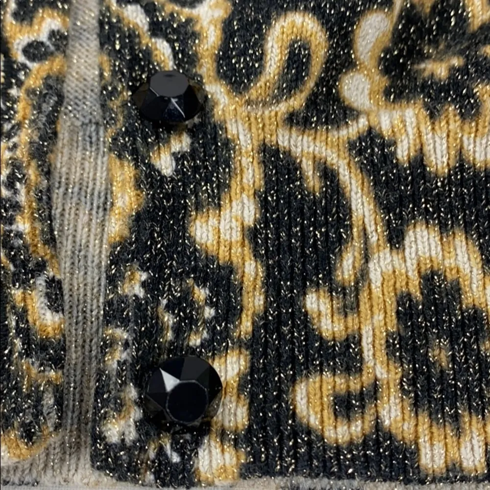 Talbots Black and Gold Shimmer Cardigan - Image 4