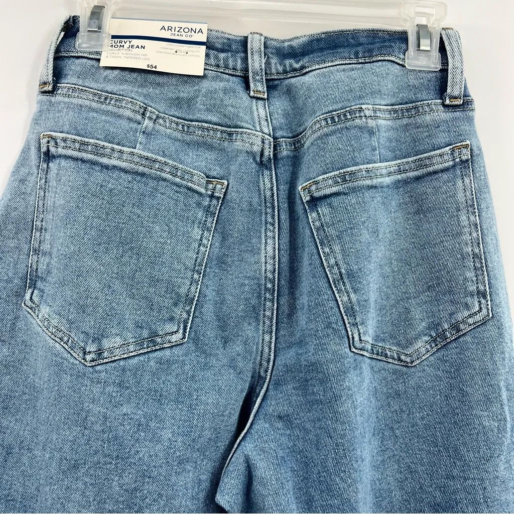 Arizona jean co highest rise curvy mom jeans embroidered cherries juniors 7 NWT - Image 5