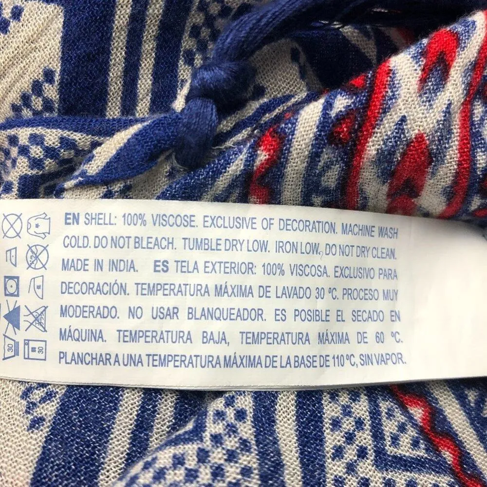 Forever 21 Tank Top Womens Small Fringe Boho Patriotic 4th of July Dainty Flowy - Image 10