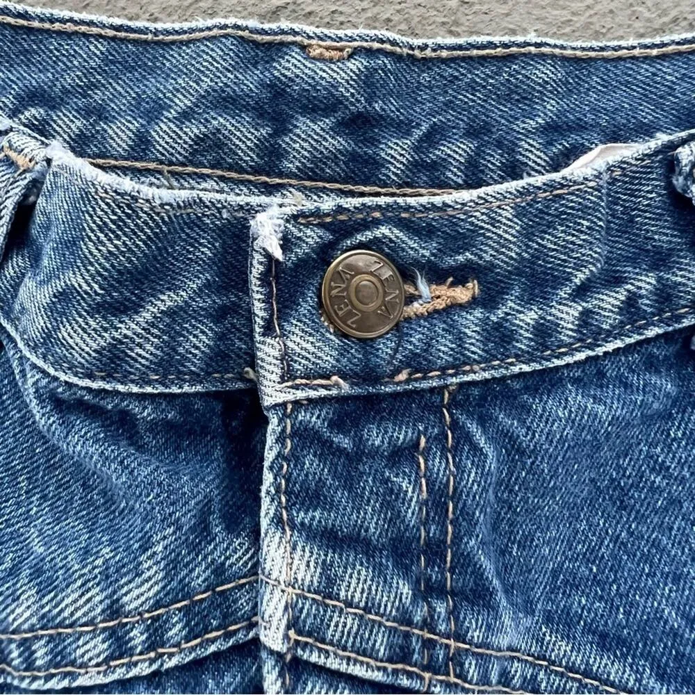 Vintage ZENA made in USA hi rise taper leg pleated V yoke bareback jeans cowgirl - Image 3