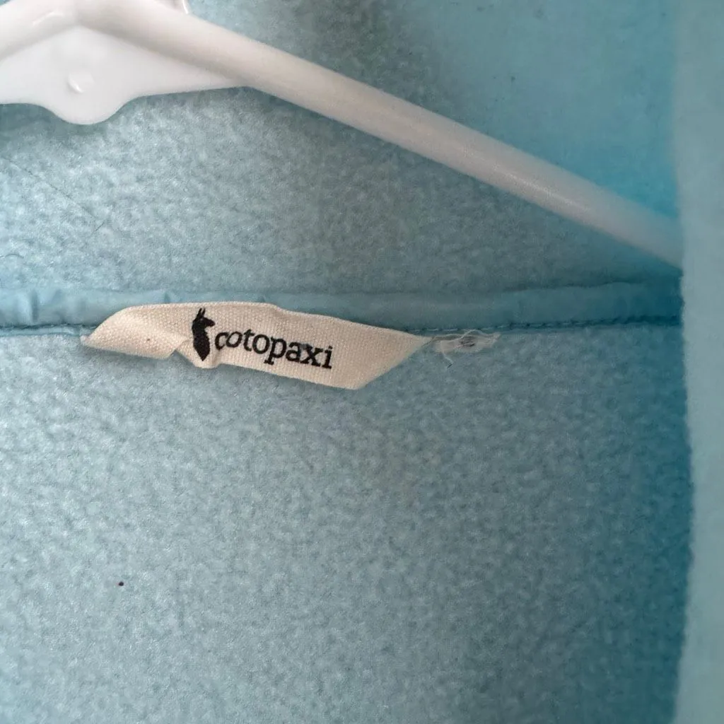 Cotopaxi Women’s XS Teca Fleece Light Blue Snap Pullover Jacket READ - Image 4