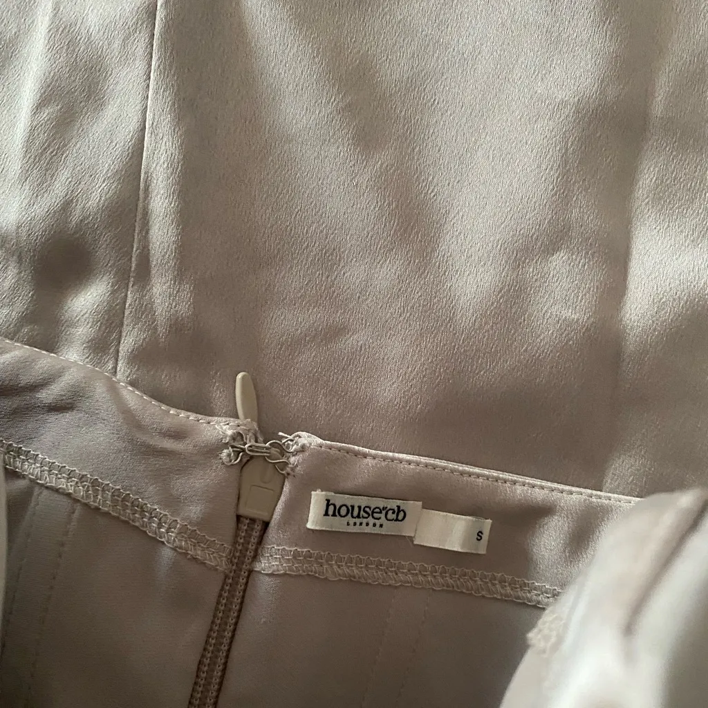 HOUSE OF CB 'Jasmine' Oyster Draped Strapless Corset Dress/Size S NWOT - Image 7