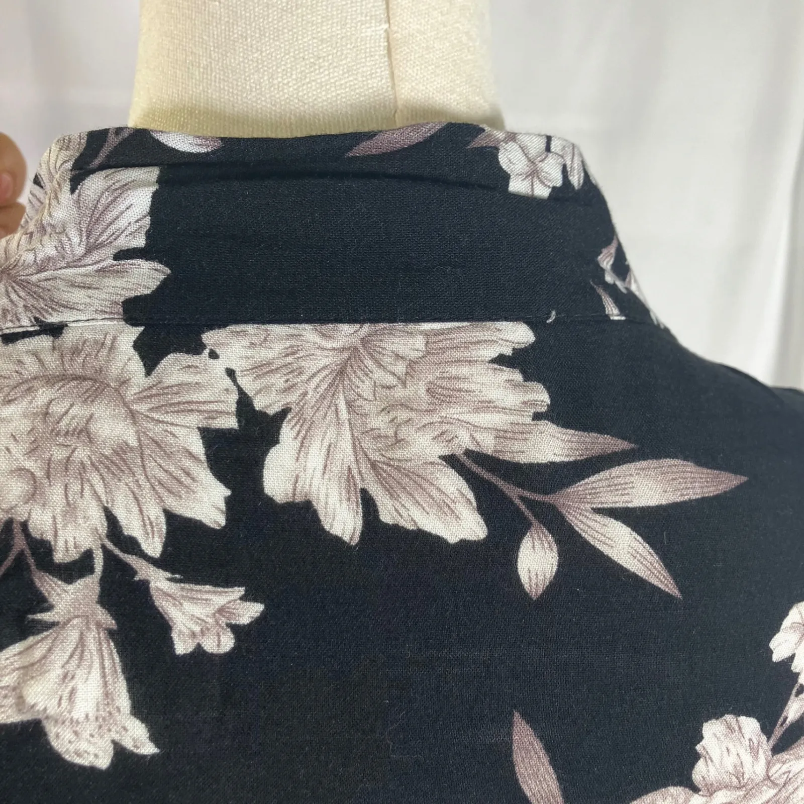 Spiritual Gangster Kimono Duster OS Black Floral Open Front Tie‎ Waist Pockets - Image 5