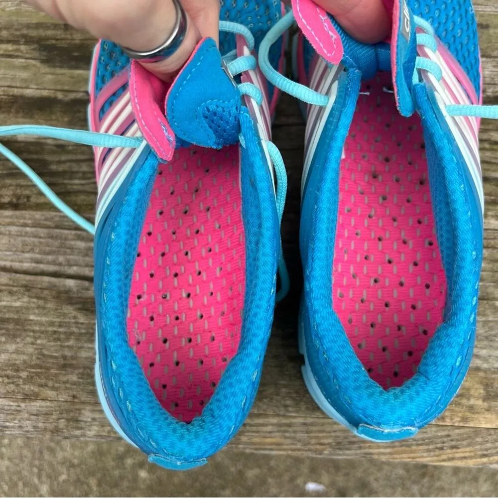 Adidas Women's ClimaCool Crazy Running Shoes Solar Blue/White/Pink C76437 Size 9 - Image 8