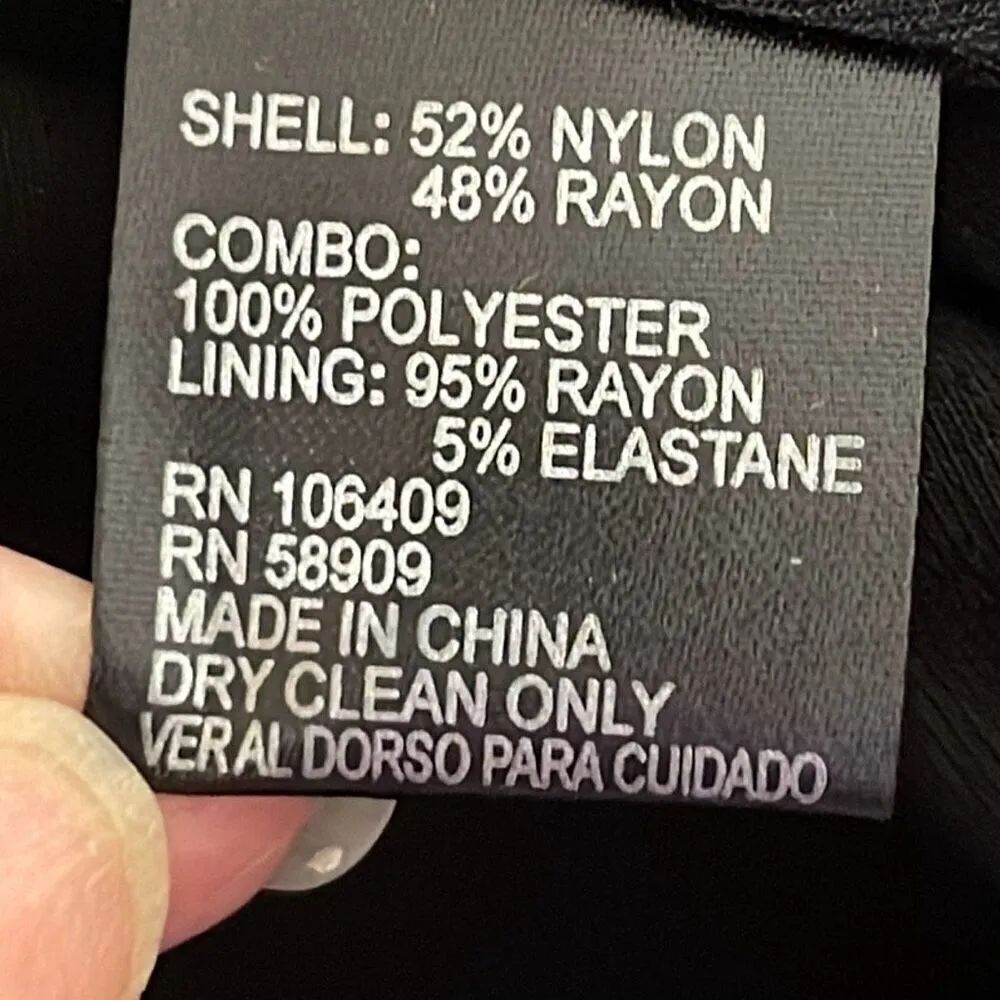 Tahari Arthur S. Levine Womens V-Neck Cold-Shoulder Lace Overlay Susan Dress Bla - Image 9