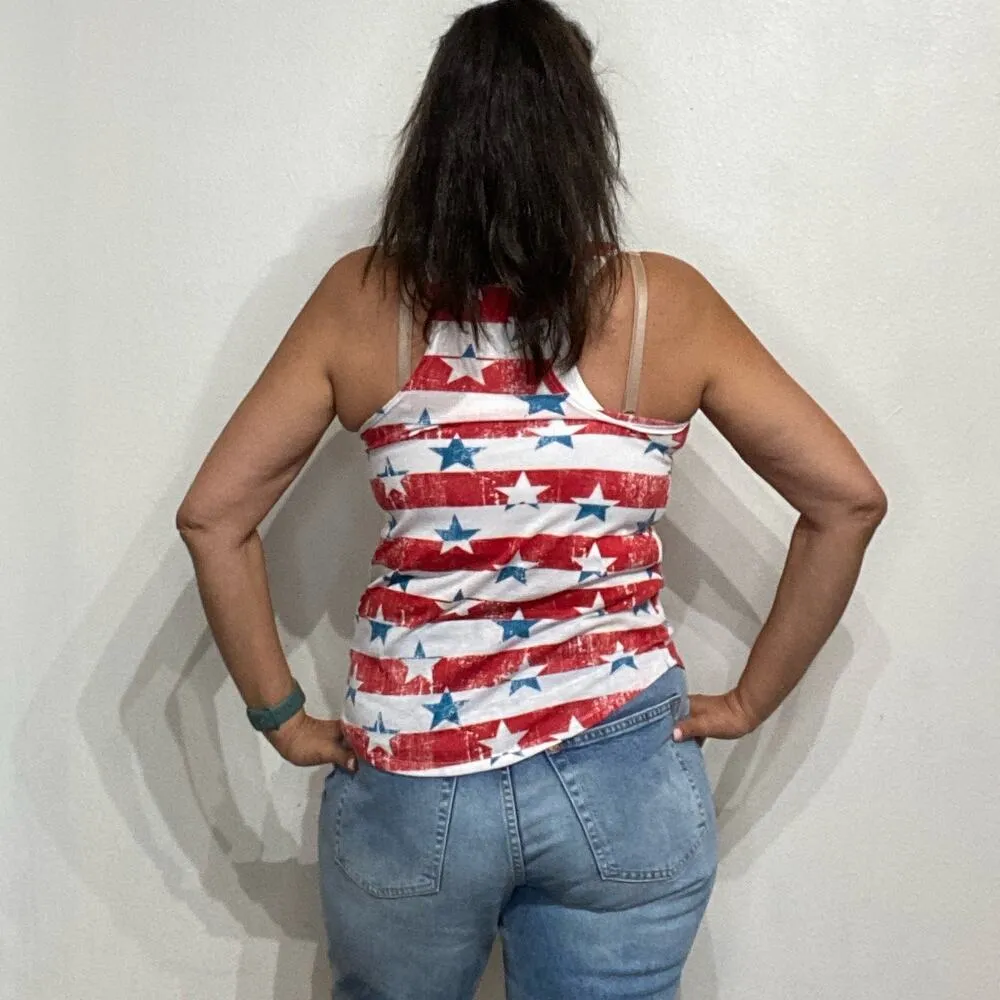 Arizona Jean Co Stars Stripes Tank Sz M - Image 10