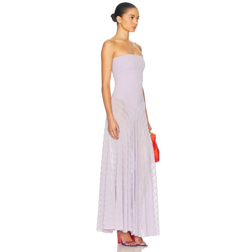 Helsa June Knit Bodysuit Dress in Lavender X-Large New Womens Maxi Gown - Image 11