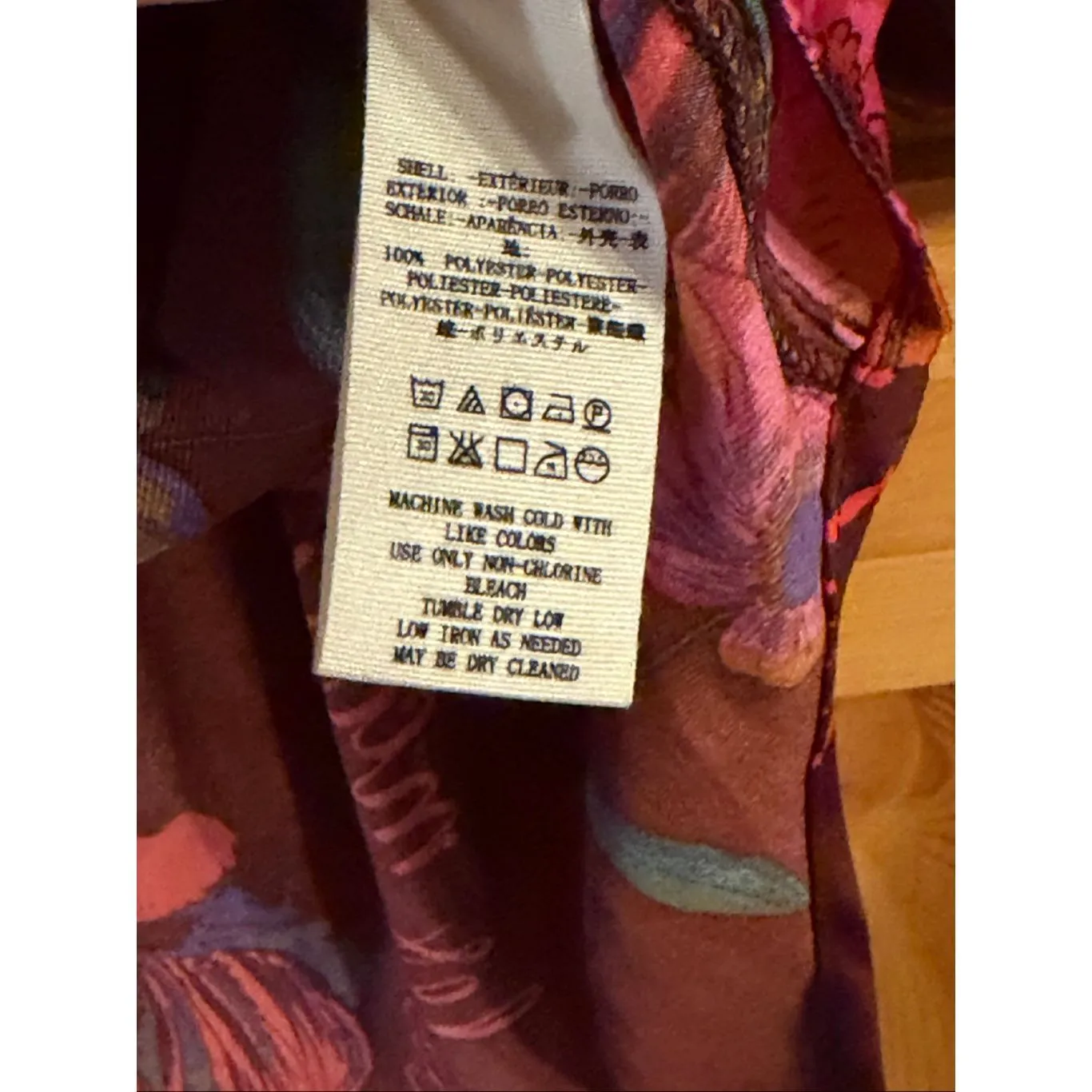 Free People Silky Nights Blouse Size XS Cranberry Red Floral nwt (6426) - Image 6