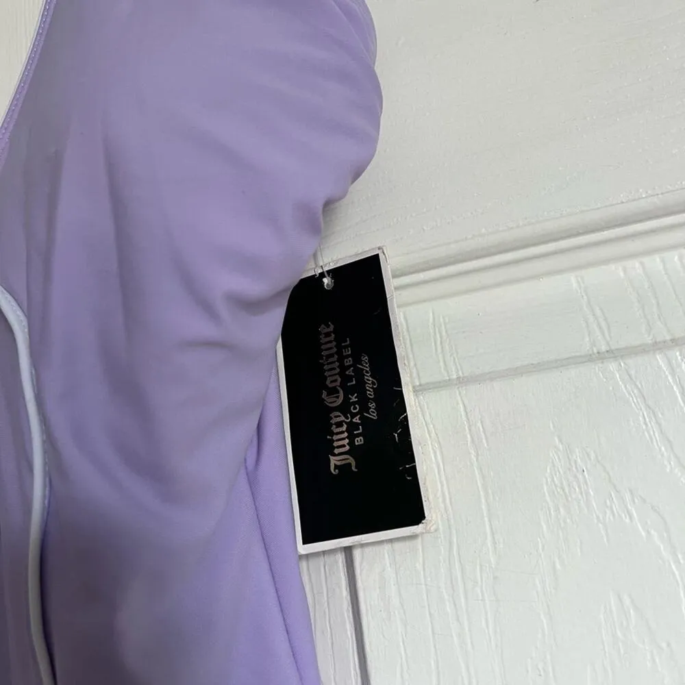 Juicy Couture Black Label Lavender One Piece Retro Swimsuit Small NWT - Image 6